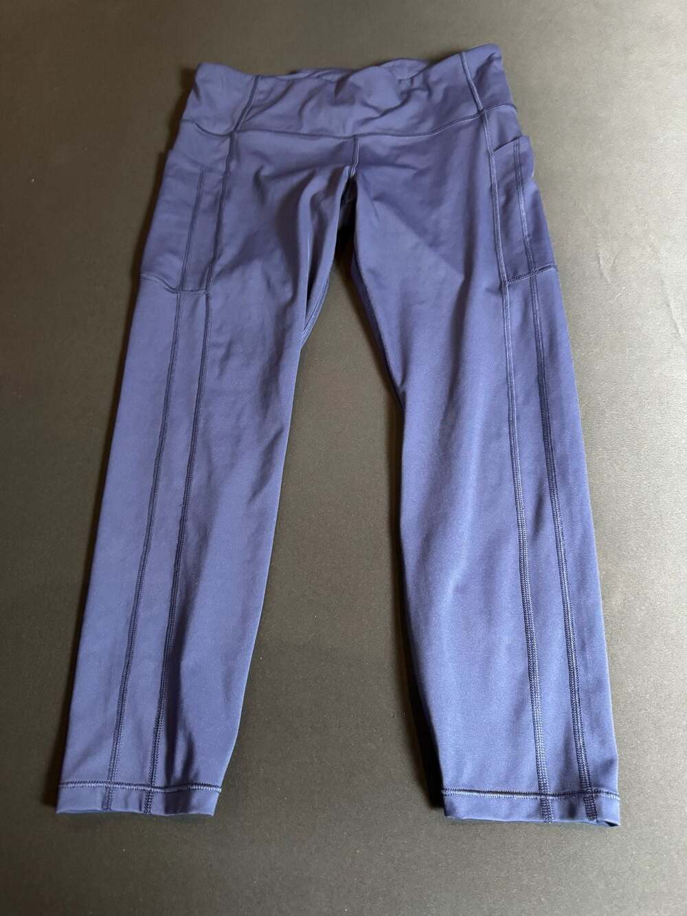 Athleta Ultimate Stash II 7/8 Tight Navy Blue Leggings Size L